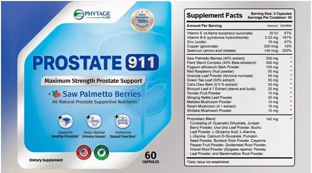 Prostate 911 Ingredients